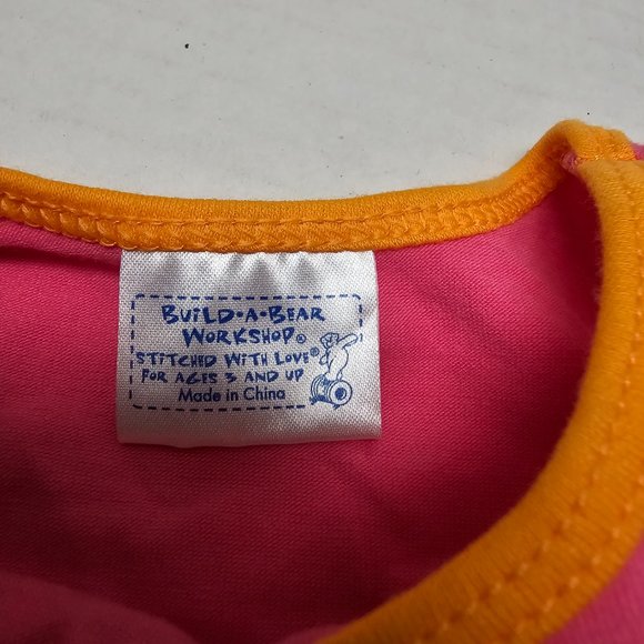 Hello Kitty Build A Bear Hawaii Ornage Pink Palm Tree 3D Tee Shirt Rare Top - Picture 4 of 7